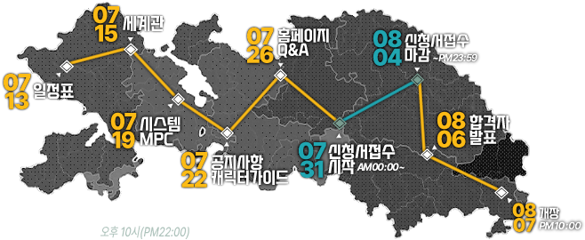 모집 일정 07/13 ~ 08/07